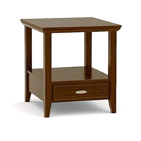 End Table with 1 Shelf & 1 Drawer